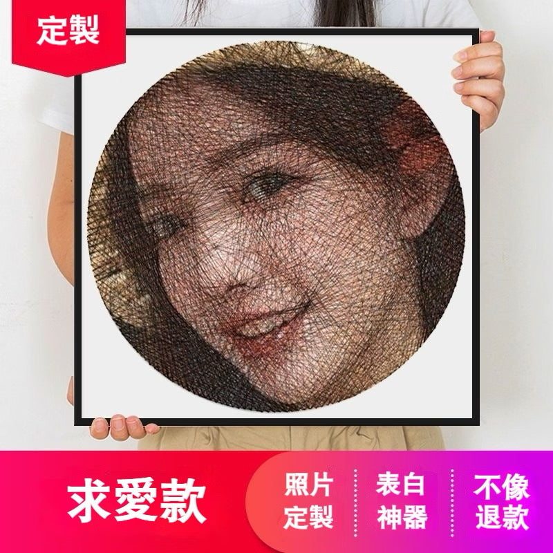 立體繞線釘子畫（下單後右下角聯繫客服溝通客製圖案）