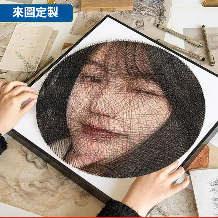 立體繞線釘子畫（下單後右下角聯繫客服溝通客製圖案）